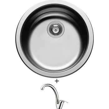 Nerezový dřez Nerezový dřez SET Pyramis CR 3 1/2 nerez + Pyramis OSSIA chrom