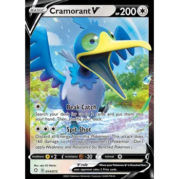 Sběratelská karetní hra Pokémon Cramorant V 054/072 - Shining Fates
