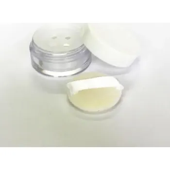 Make-up Kelímek na pudr s aplikátorem a sítkem | 5 ml - white s pufem