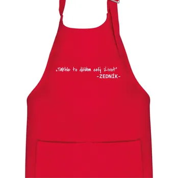 Kuchyňská zástěra Stavíme svépomoci - Takhle to dělám celý život - Dětská zástěra na vaření - Univerzální velikost ( Červená )