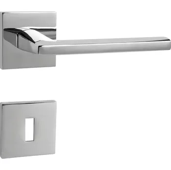 Dveřní kování MPK - PRIMA - HR SQ6 rozety BBQ, klika/klika OC - Chrom lesklý