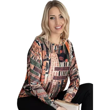 Dámská halenka Dámská vzorovaná halenka 1172_03 Hajdan Barva/Velikost: béžová tmavá / XS/S