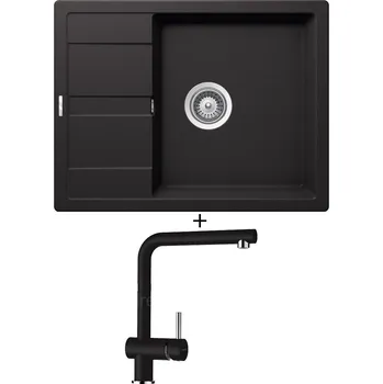 Granitový dřez Granitový dřez SET Schock MANHATTAN D-100 Nero + Schock EPOS 540120 Nero