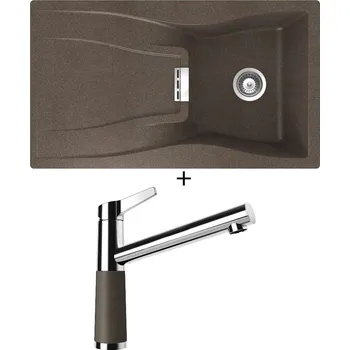 Kuchyňský dřez Granitový dřez SET Schock WATERFALL D-100 Bronze + Schock SC-510 554000 Bronze