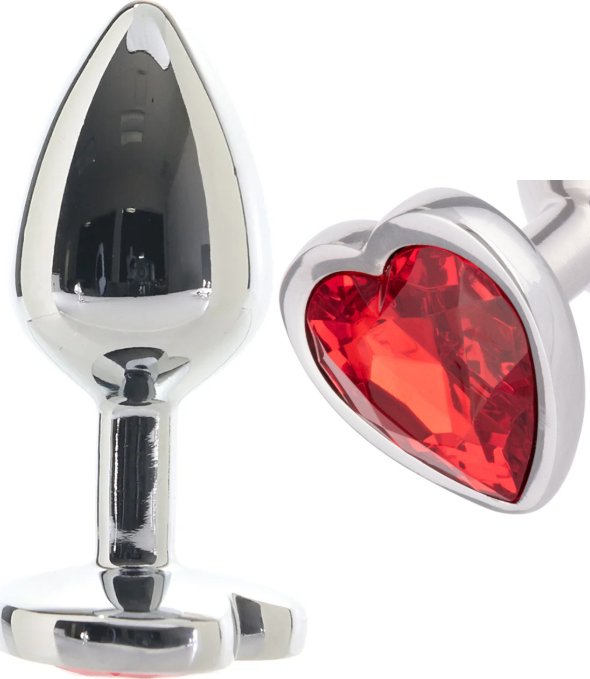 CalExotics Jewel Large Ruby Heart Plug