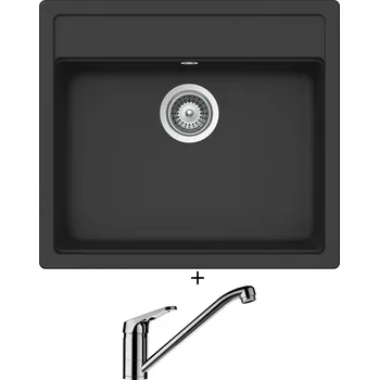 Granitový dřez Granitový dřez SET Schock MONO N-100 Dusk + Schock COSMO 525001 chrom