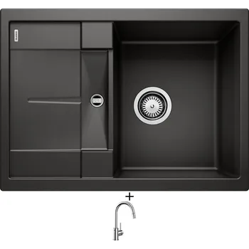 Granitový dřez Granitový dřez SET Blanco METRA 45 S Compact černá 525912 + Blanco MIDA-S chrom 521454