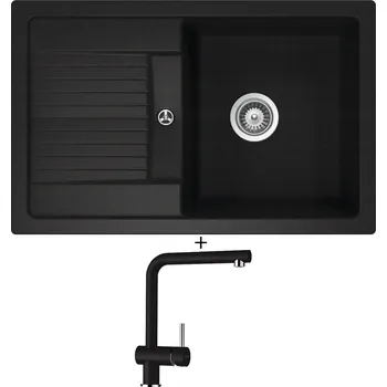 Granitový dřez Granitový dřez SET Schock LIMA D-100S Onyx + Schock EPOS 540120 Onyx