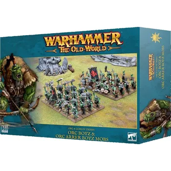 Desková hra Games Workshop Warhammer: The Old World - Orc & Goblin Tribes - Orc Boyz & Orc Arrer Boyz Mob