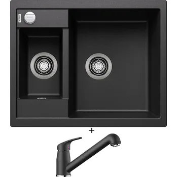 Granitový dřez Granitový dřez SET Blanco METRA 6 antracit s excentrem 516165 + Blanco DARAS-S antracit 517732