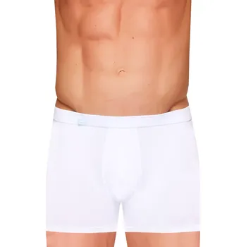 Trenýrky Pánské jednobarevné modalové boxerky s delší nohavičkou Amante Fabio Barva/Velikost: bílá / XL/XXL