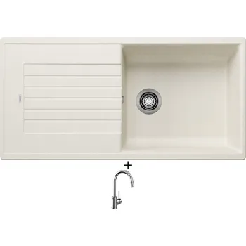 Granitový dřez Granitový dřez SET Blanco ZIA XL 6 S bílá soft 527217 + Blanco MIDA-S chrom 521454