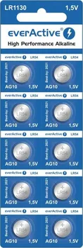 Článková baterie everActive High Performance Alkaline AG10 G10 LR1130 LR54 10 ks