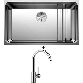 Nerezový dřez Dřez pod desku SET Blanco ETAGON 700-U nerez hedvábný lesk 524270 + Blanco MIDA chrom 517742