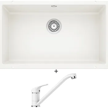 Granitový dřez Dřez pod desku SET Blanco ROTAN 700 U bílá 521346 + Blanco DARAS bílá 517724