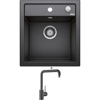 Kuchyňský dřez Granitový dřez SET Blanco DALAGO 45 antracit s excentrem 517156 + Blanco MILI antracit 523103
