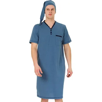 Pánská noční košile Bonifacy 357/02 HOTBERG Barva/Velikost: jeans / M