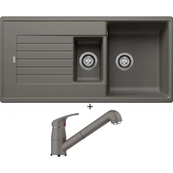 Granitový dřez Granitový dřez SET Blanco ZIA 6 S šedá vulkán 527390 + Blanco DARAS-S šedá vulkán 526936