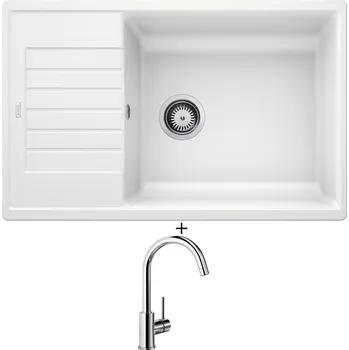 Granitový dřez Granitový dřez SET Blanco ZIA XL 6 S Compact bílá 523277 + Blanco MIDA chrom 517742