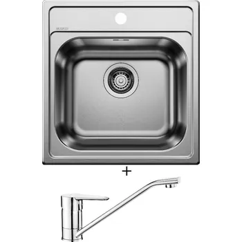 Nerezový dřez Nerezový dřez SET Blanco DANA 45 Nerez přírodní lesk 525322 + Deante CORIO BFC 060M chrom
