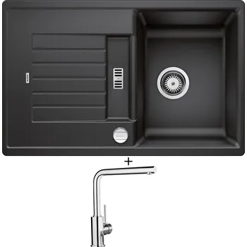 Granitový dřez Granitový dřez SET Blanco ZIA 45 S antracit + excentrické ovládání + Blanco MILA chrom 519414