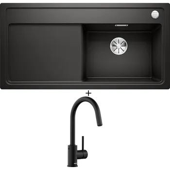 Granitový dřez SET Blanco ZENAR XL 6 S černá 526062 + Blanco MIDA-S černá matná 526653