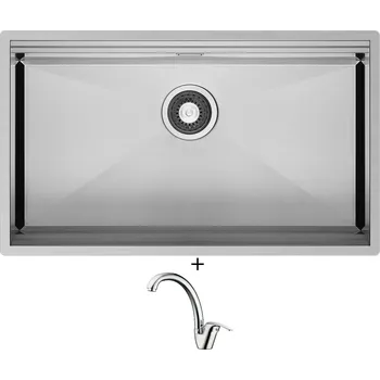 Nerezový dřez SET Pyramis ZEUS (70x40) 1B nerez + Pyramis OSSIA chrom
