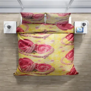 Povlečení Top textil Krepové povlečení Růženka 140x200, 70x90 cm