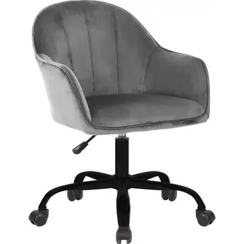 Kancelářské křeslo EROL, Velvet látka světle šedá/černá - SLEVA 3% s kodem radost25