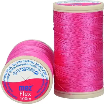 Nit Elastická polyesterová nit 3678 Tmavě růžová (MEZ FLEX 120)