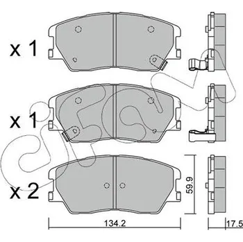 Auto-moto Sada brzdových destiček, kotoučová brzda CIFAM 822-1305-0