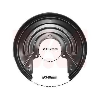 Brzdový kotouč Ochranný plech proti rozstřikování, brzdový kotouč VAN WEZEL 5874374