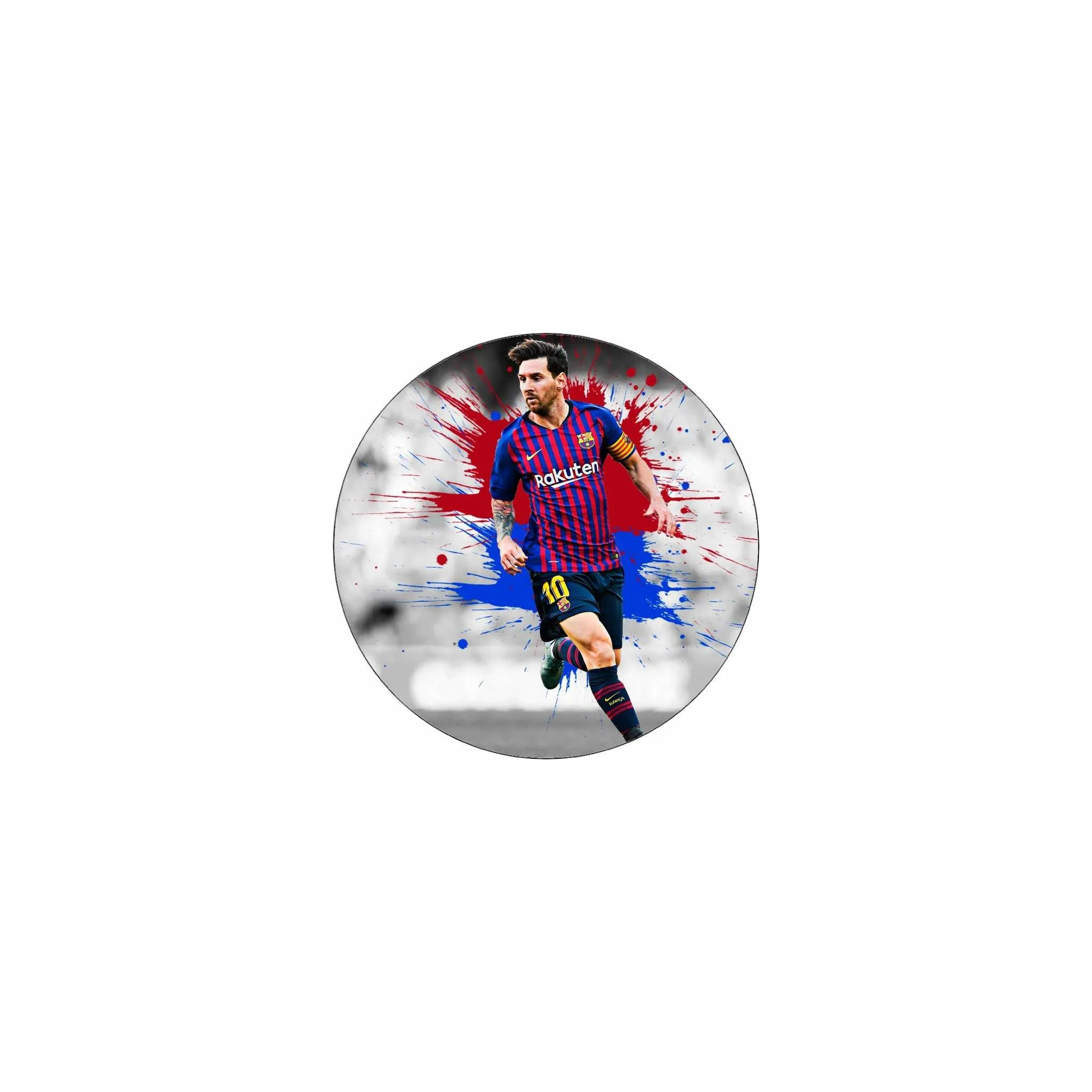 Fotografie 1 - Jedlá dekorace na dort Jedlý papír na dort kulatý 19,5 cm Lionel Messi při hře