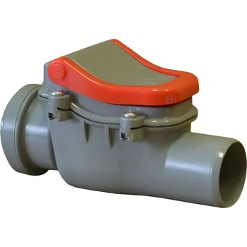 Kanalizační potrubí HT zpětná klapka 75 vodorovná s ručním uzávěrem DN75
