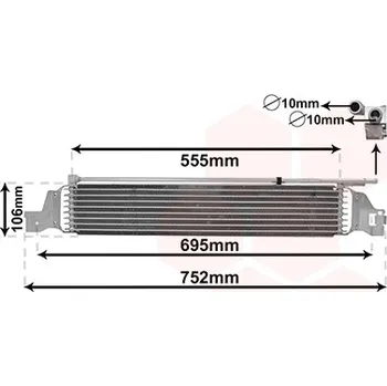 Chladič motoru Chladič oleje, automatická převodovka VAN WEZEL 37013700