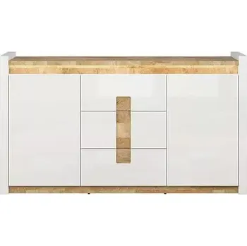 Komoda Komoda Alameda KOM2D3S bílý lesk/dub westminster - doprava zdarma - SLEVA 3% s kodem radost25