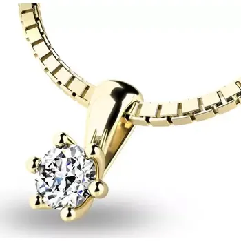 Šperk Dámský přívěsek žluté zlato 585/1000 10887-ZL-ZIR délka řetízku 42cm