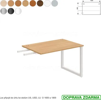 Psací stůl US O 1200 RU Hobis UNI - Stůl řetězící do úhlu 120 x 80
