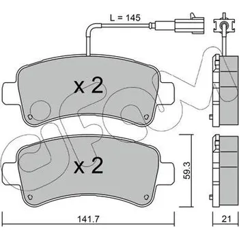 Auto-moto Sada brzdových destiček, kotoučová brzda CIFAM 822-1033-0