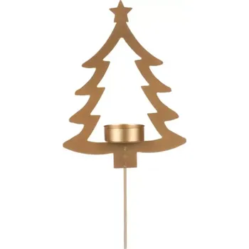 Svícen Svícen kovový - zápich CP151099 -ZLATA - SLEVA 3% s kodem radost25