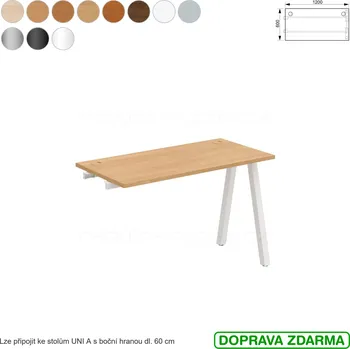 Psací stůl UE A 1200 R Hobis UNI - Stůl řetězící 120 x 60
