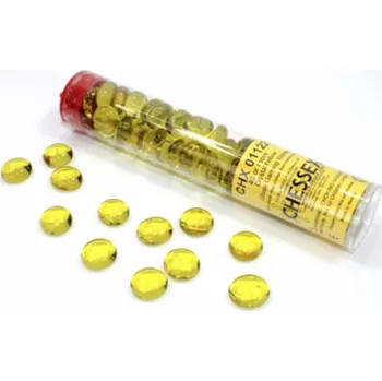 Sběratelská karetní hra Chessex Gaming Glass Stones in Tube Yellow (žetony) – 40 ks