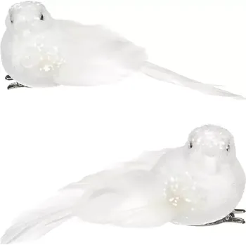 Váza Ptáček s klipem MO5011, 4ks bílý - SLEVA 3% s kodem radost25