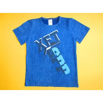 Arex, ČR Chlapecké tričko s nápisem, krátký rukáv 2 Barva: denim, Velikost: 128