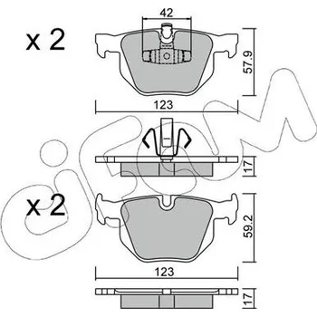 Brzdová destička Sada brzdových destiček, kotoučová brzda CIFAM 822-643-0