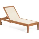 Béžové zahradní lehátko z eukalyptového dřeva Kave Home Caterin ID_1375503
