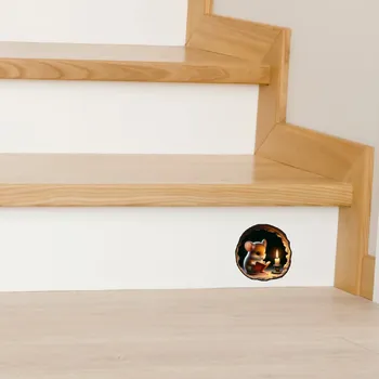 Samolepící dekorace Samolepka na zeď "Myš v domečku 7"