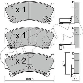 Auto-moto Sada brzdových destiček, kotoučová brzda CIFAM 822-278-0