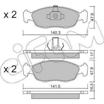 Auto-moto Sada brzdových destiček, kotoučová brzda CIFAM 822-156-1