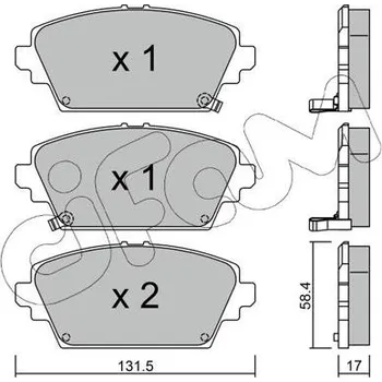 Brzdová destička Sada brzdových destiček, kotoučová brzda CIFAM 822-464-1